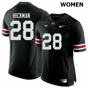 Women's Ohio State Buckeyes #28 Ronnie Hickman Black Nike NCAA College Football Jersey Fashion WFF5744UX